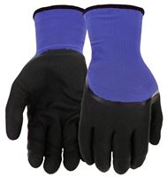 West Chester 93056/XL Gloves, Mens, XL, Elastic Knit Wrist Cuff, Nitrile Coating, Polyester Glove, Black/Blue