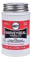 Harvey 025020 Pipe Thread Compound, 4 fl-oz Jar, Liquid, Paste, Yellow