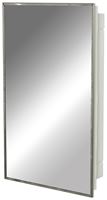 Zenith 105 Medicine Cabinet, 16-1/8 in OAW, 4-1/2 in OAD, 26-1/8 in OAH, Plastic/Stainless Steel, 2-Shelf