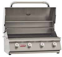 Bull Outlaw 26038 Gas Grill Head, 60000 Btu, LP, 4-Burner, 210 sq-in Secondary Cooking Surface