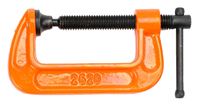 Pony 2620 Classic C-Clamp, 400 lb Clamping, 2 in Max Opening Size, 1 in D Throat, Ductile Iron Body, Orange Body