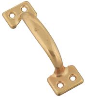 National Hardware N243-766 Sash Lift, 4 in L Handle, Steel, Brass