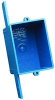 Carlon A58381E-CAR Outlet Box, 1 -Gang, 3 -Knockout, PVC, Blue