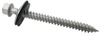 Tuftex 849 Screw, #10 Thread, 2 in L, Coarse Thread, Hex Drive, Self-Drilling Point, Steel, Galvanized