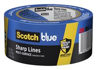 ScotchBlue 2093EL-48N Painters Tape, 60 yd L, 1.88 in W, Smooth Crepe Paper Backing, Blue