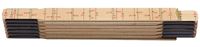 Hultafors 101304U Brick Spacing Folding Ruler, 1/16 in Graduation, Wood, Black/Red