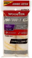 Wooster RR383-4 1/2 Roller Cover, 3/16 in Thick Nap, 4-1/2 in L, Fabric Cover, Gold/White