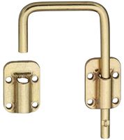 National Hardware N239-004 Sliding Door Lock, Steel, Brass