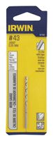 Irwin High Speed Steel Straight Shank No. 43 in. Dia. x 2-1/4 in. L Wire Gauge Bit 1 pc. 