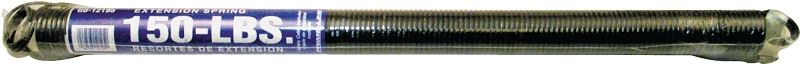 Prime-Line GD 12195 Extension Spring, 1-19/64 in OD, 25 in OAL, Carbon Steel, Galvanized, Loop End, 150 lb