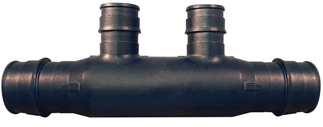 Apollo ExpansionPEX Series EPXM2PTO Open End Manifold, 4.42 in OAL, 2-Inlet, 3/4 in Inlet, 2-Outlet, 1/2 in Outlet
