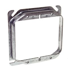 Raco 8781 Device and Tile Cover, 4 in L, 4 in W, Square, Galvanized Steel, Gray