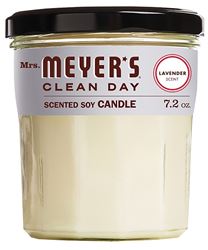 Mrs. Meyers 41116 Soy Candle, Lavender Fragrance, 35 hr Burning, White Candle