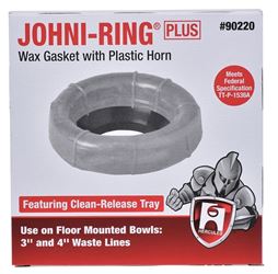 Hercules 90220 Wax Ring, Polyethylene, Brown, For: 3 in Waste Line Closet Toilet Bowls