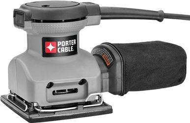 Porter-Cable 380 Orbit Finishing Sander, 2 A, 4-1/4 x 4-1/2 in Pad/Disc, Includes: Sander, Paper Punch