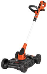 Black+Decker MTC220 Compact Mower, Battery Included, 2 Ah, 20 V, Lithium-Ion, 12 in W Cutting