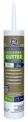 GE Advanced Specialty Silicone 2 2823398 Gutter Sealant, Clear, Thixotropic Solid, 10.1 fl-oz Cartridge