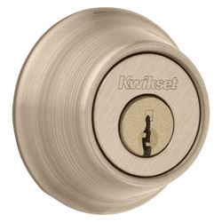 Kwikset 660 Series 665 5RCLRCSK3BX Deadbolt, 3 Grade, Keyed Alike Key, Steel, Antique Brass, 2-3/8, 2-3/4 in Backset, Pack of 3