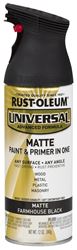 Rust-Oleum 330505 Spray Paint, Flat, Farmhouse Black, 12 oz, Can