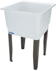 ELM UTILATUB Series 14K Laundry Tub, 20 gal Capacity, 23 in OAW, 25 in OAD, 33 in OAH, Co-Polypure, White, 1-Bowl, Pack of 5