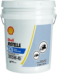 Shell Rotella T4 550045128 Engine Oil, 15W-40, 5 gal Pail