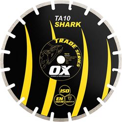 OX TRADE TA10 OX-TA10-14 Blade, 14 in Dia, 1 to 20 mm Arbor, Segmented Rim