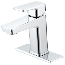 Boston Harbor Lavatory Faucet, 1.2 gpm, 1-Faucet Handle, 1, 3-Faucet Hole, Metal/Plastic, Chrome Plated