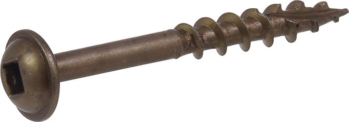 Hillman 8542169 Screw, #8 Thread, 1-1/2 in L, Coarse Thread, Round Head, Square Drive, Type 17 Point, Steel