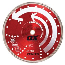 OX Professional PU10 Superfast Universal Hard OX-PU10-7 Blade, 7 in Dia, 7/8 to 5/8 in Arbor, Steel Cutting Edge