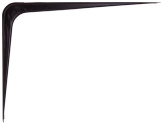 ProSource 21140BK-PS Shelf Bracket, 110 lb/Pair, 10 in L, 8 in H, Steel, Black, Pack of 20