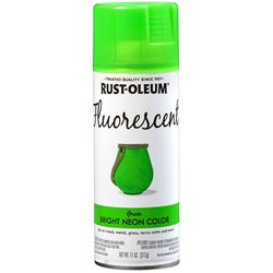 Rust-Oleum 342417 Specialty Paint, Flat/Matte, Fluorescent Green, 11 oz, Aerosol Can