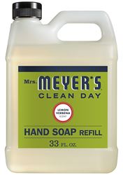 Mrs. Meyers 12163 Hand Soap Refill, Liquid, Lemon Verbena, 33 oz Jug