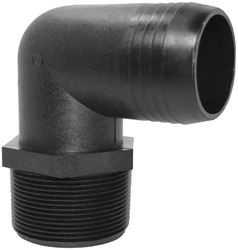 Green Leaf EL3438P Hose to Pipe Elbow, Polypropylene, Black, Pack of 5