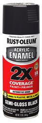 Rust-Oleum 271915 Automotive Spray Paint, Semi-Gloss, Black, 12 oz, Can