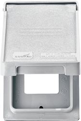 Eaton Wiring Devices S2966W-SP Cover, 4-3/4 in L, 2-61/64 in W, Rectangular, Thermoplastic, White