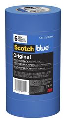 ScotchBlue 2090-36A-CP Painters Tape, 60 yd L, 1-1/2 in W, Crepe Paper Backing, Blue
