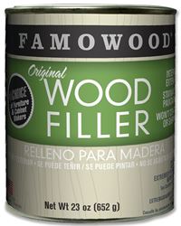 Famowood 36021128 Original Wood Filler, Liquid, Paste, Oak/Teak, 24 oz, Can