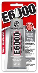 E6000 237041 Craft Adhesive, Clear, 2 oz, Pack of 6