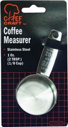 Chef Craft 21043 Coffee Measure, 1 oz, Metric Graduation, Stainless Steel, Silver