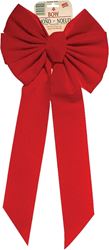 Holidaytrims 7964 Outdoor Bow, 1 in H, Velvet, Red, Pack of 36