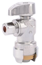 SharkBite 23336-0000LF Stop Valve, 1/2 x 1/4 in Connection, Compression, 200 psi Pressure, Brass Body