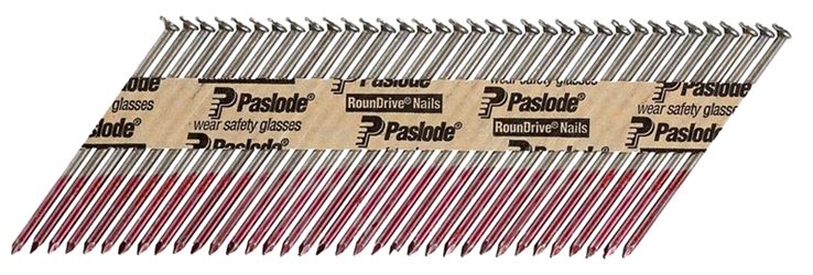 Paslode 650836 Framing Nail, 3 in L, 11 ga Gauge, Steel, Bright, Full-Round Head, Smooth Shank