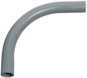 Carlon UA9DK Elbow, 2-1/2 in Trade Size, 90 deg Angle, SCH 80 Schedule Rating, PVC, 24 in L Radius, Plain End, Gray