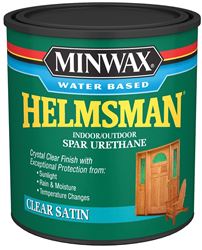 Minwax Helmsman 630520444 Spar Varnish, Crystal Clear, Liquid, 1 qt, Can