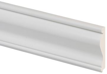 Inteplast Group 390 Series 13900800891 Chair Rail Moulding, 8 ft L, 2-5/8 in W, 5/8 in Thick, Smooth Profile, PVC, White, Pack of 12