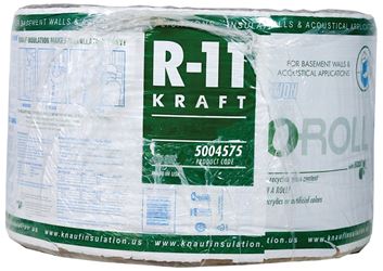 Knauf Insulation ECOROLL KR42E/TAK Insulation, 70-1/2 ft L, 23 in W, R11 R-Value, Fiberglass/Steel, Brown