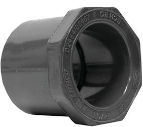 Lasco 837131BC Reducing Bushing, 1 x 3/4 in, Spigot x Slip, PVC, SCH 80 Schedule