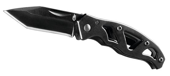 Gerber 31-001729 Folding Knife, 2.13 in L Blade, 7Cr17MoV Stainless Steel Blade, 1-Blade, Textured Handle, Black Handle