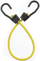 Keeper Ultra Series 06074 Bungee Cord, 24 in L, Rubber, Yellow, Hook End, Pack of 10