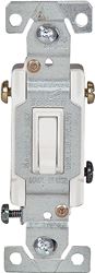 Eaton Wiring Devices C1303-7W Toggle Switch, 15 A, 120 V, 6-20R, Polycarbonate Housing Material, Gray